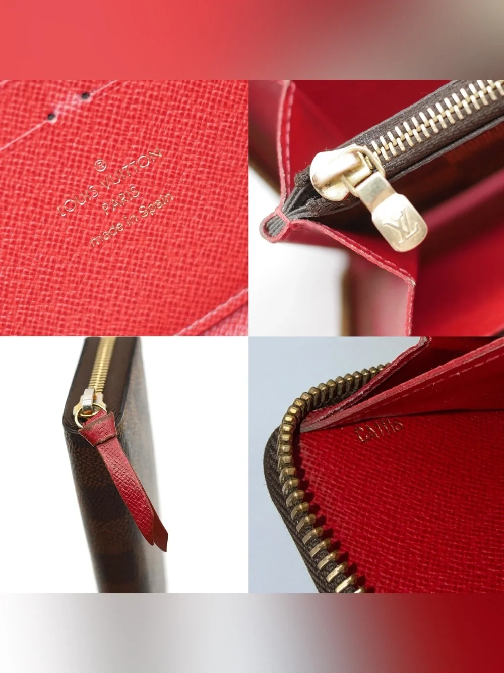 🍓LV Clemence Damier Ebene Wallet CA1116